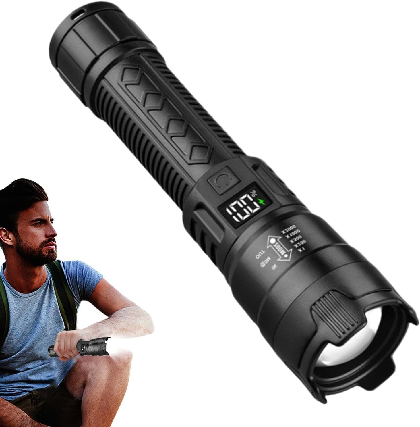 Outdoor Sport Lights - Senter LED Taktis 2000LM USB Isi