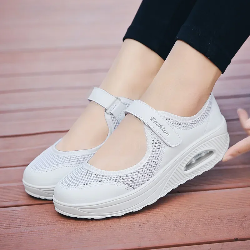 Sepatu Wanita hak Wedge jaring - Outdoor Sport Brand ulasan dan harga