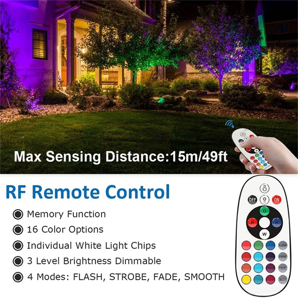 Lampu Lanskap RGBW 10W dengan  - Outdoor Spotlight ulasan dan harga