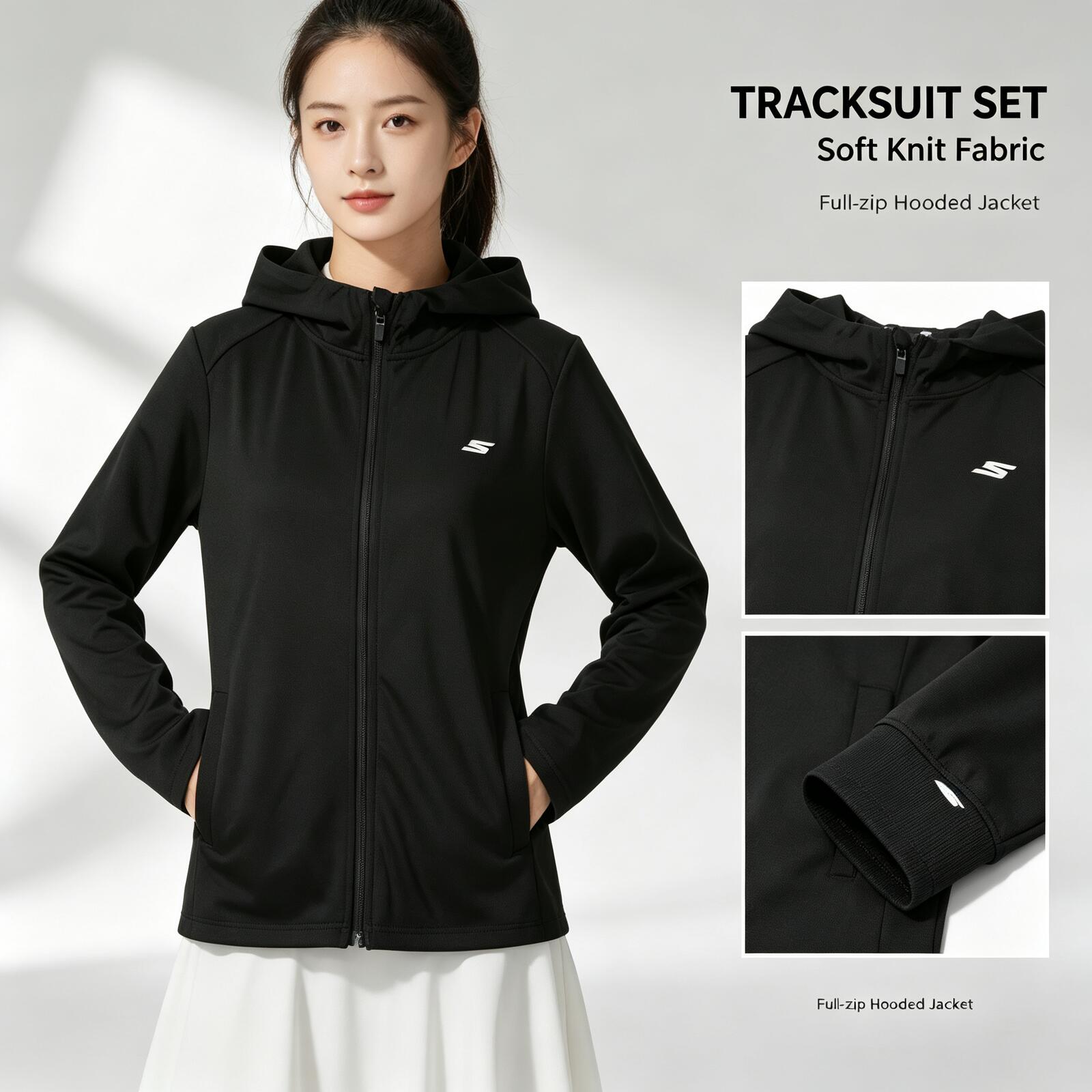 SKECHERS Jaket Hoodie Rajut Ri - Outdoor Sport Coat ulasan dan harga